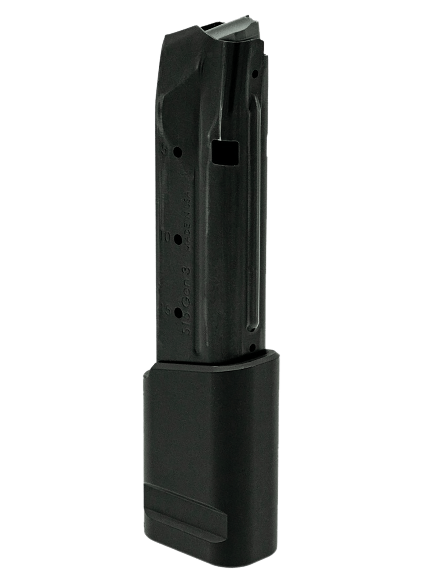 Shield Arms S15ME10INSBLK   Extended 10rd Compatible w/ Shield Arms S15 Magazine Black Aluminum