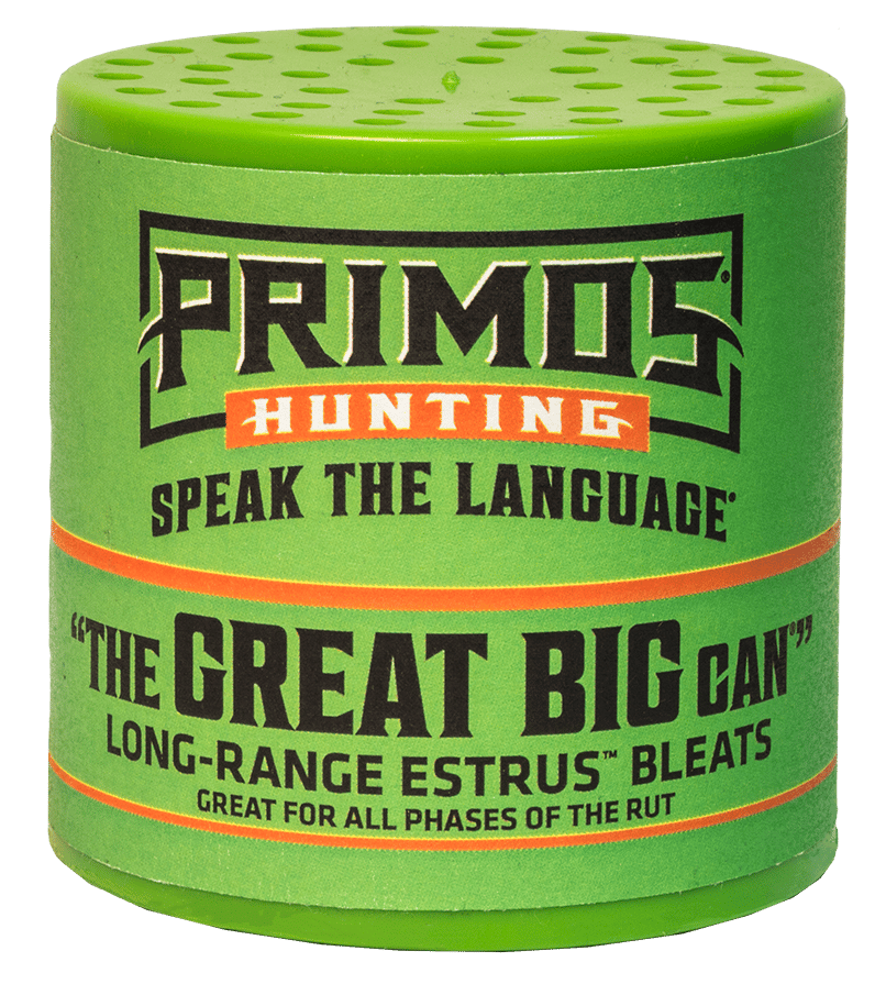 Primos 738 The Great Big Can Doe Bleat Attracts Deer Green Plastic