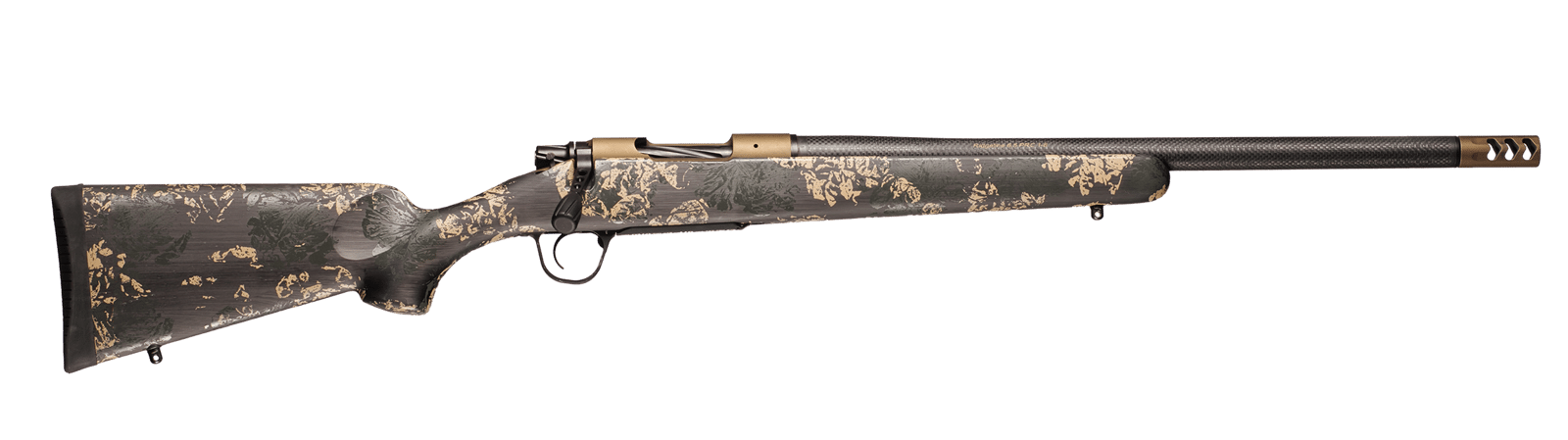 Christensen Arms 801-060080-00 Ridgeline FFT TI Full Size 22 Creedmoor 4+1 20" Carbon Fiber Threaded Barrel, Burnt Bronze Cerakote Titanium Drilled & Tapped Receiver, Carbon w/Green & Tan Accents Fixe