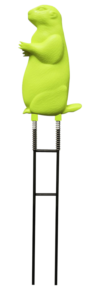 Birchwood Casey 48030 Ground Strike Prairie Chuck Pistol/Rifle Rubber/Metal Yellow Green Prairie Dog Illustration Impact Enhancement Motion