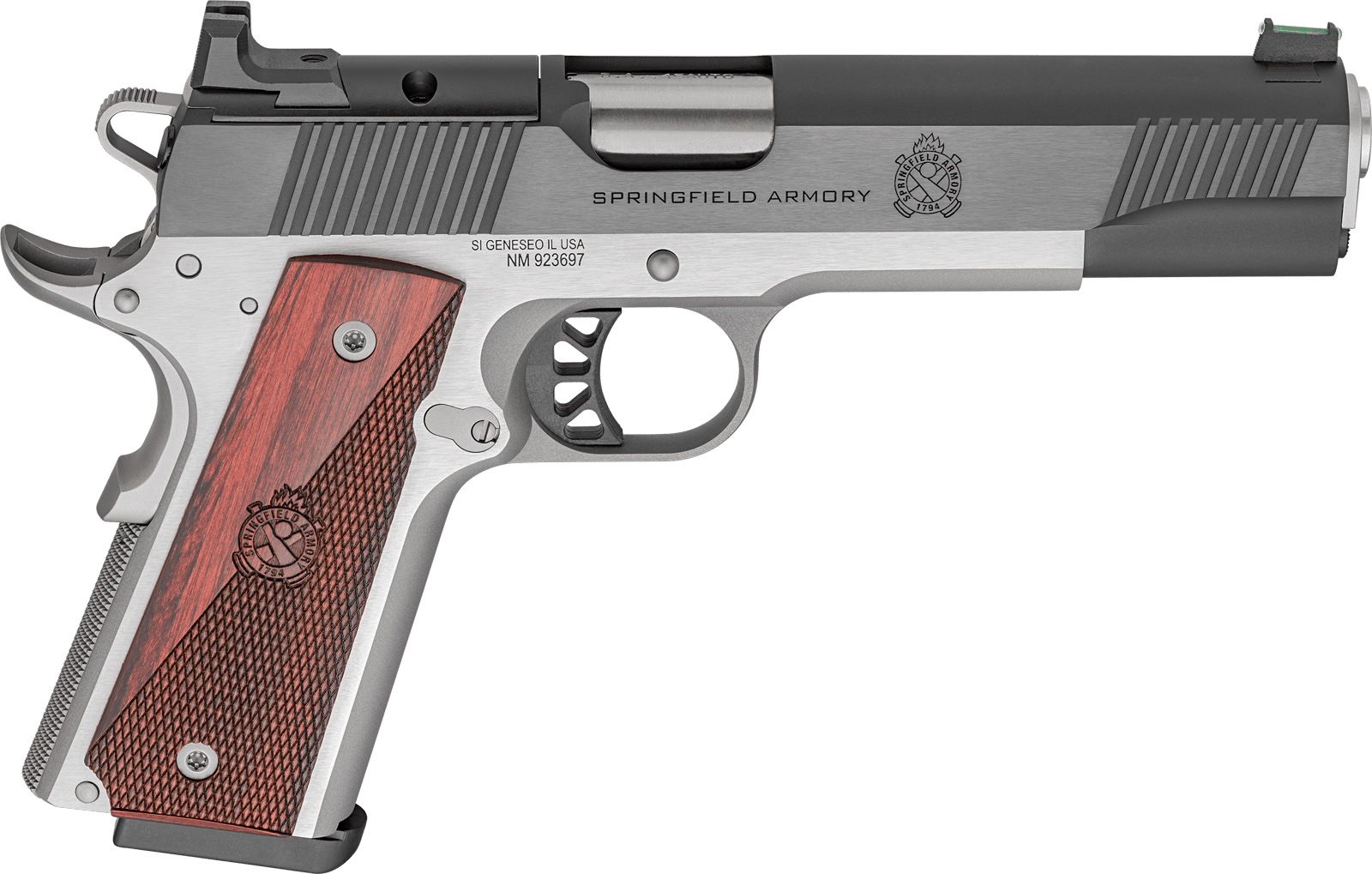 Springfield Armory PX9120LAOS 1911 Ronin 45 ACP 8+1 5" Stainless Steel Barrel Optic Ready Blued Slide Crossed Cannons Checkered Grip