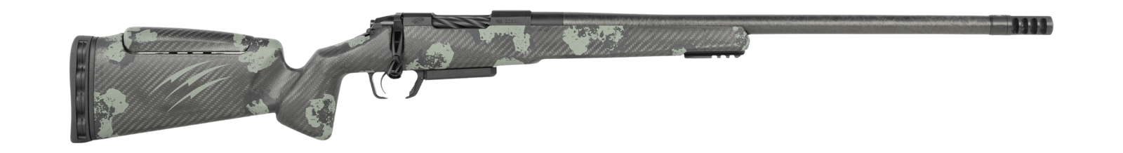 Fierce Firearms RIVSCX25CM22BF Carbon Rival XP 2.0 25 Creedmoor 3+1 22" Carbon Fiber Match Grade Barrel, Black Cerakote Stainless Steel Drilled & Tapped Receiver, Forest Camo Push Button Adj Cheek Pie