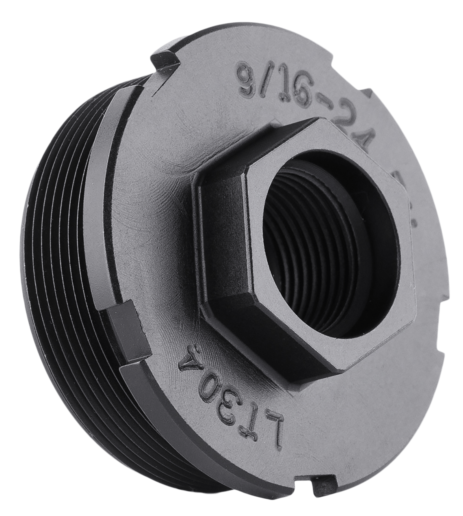 Dead Air LT301 HUB Direct Thread Mount 1/2"x28 4140 HT Alloy Steel Black