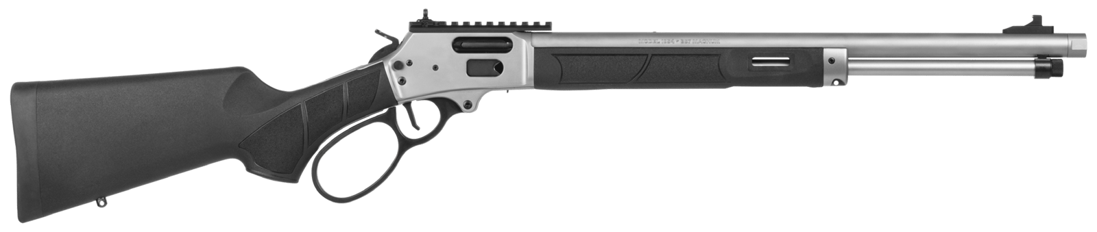 Smith & Wesson 13813 1854  357 Mag 10+1 19.25" Stainless Threaded Barrel, Picatinny Rail Stainless Steel Receiver, M-LOK Forend, Fixed w/Textured Grip Panels Black Synthetic Stock