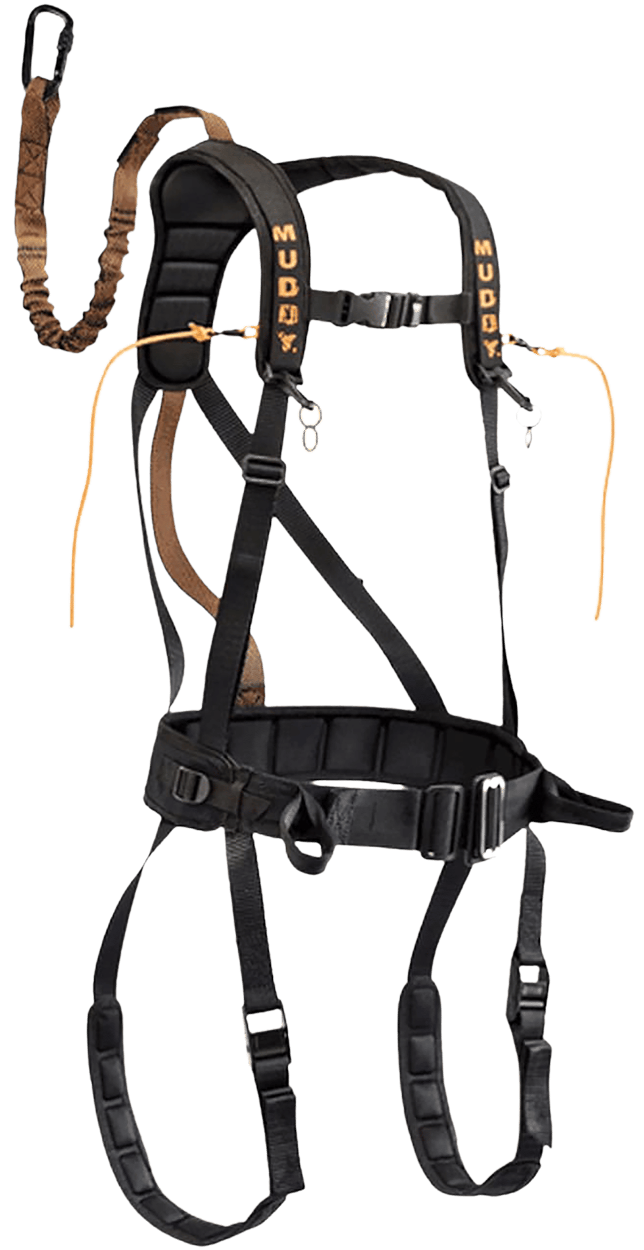 Muddy MUD-MSH400-XL The Safeguard Safety Harness Lightweight Padded Nylon, Max Waist 44", 230-300 lbs. Capacity,  Cam Leg Buckles