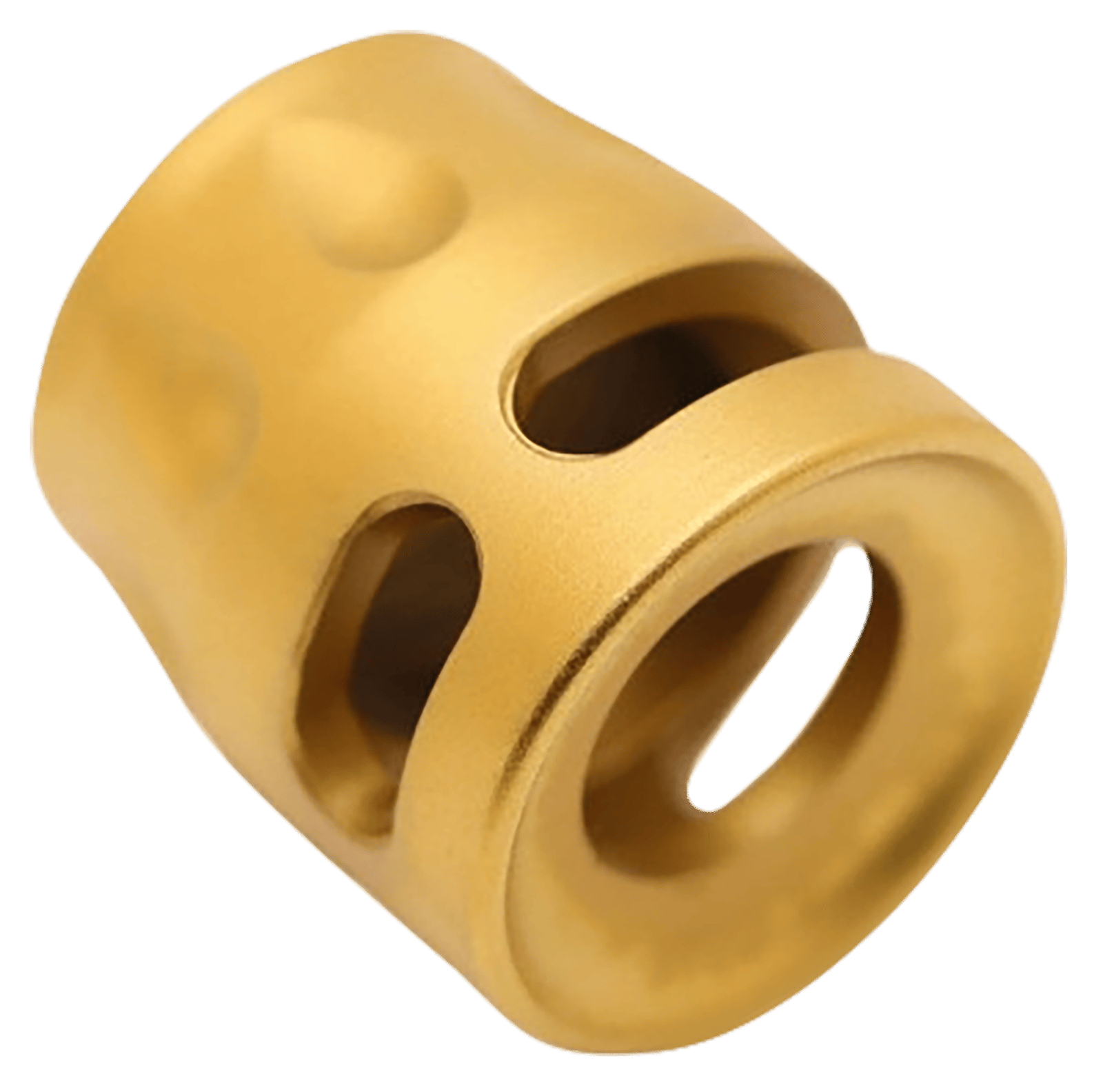 True Precision Inc TPSMICROG Micro Compensator S-Type Gold 416R Stainless Steel 1/2"x28 Threads 9mm/380 ACP