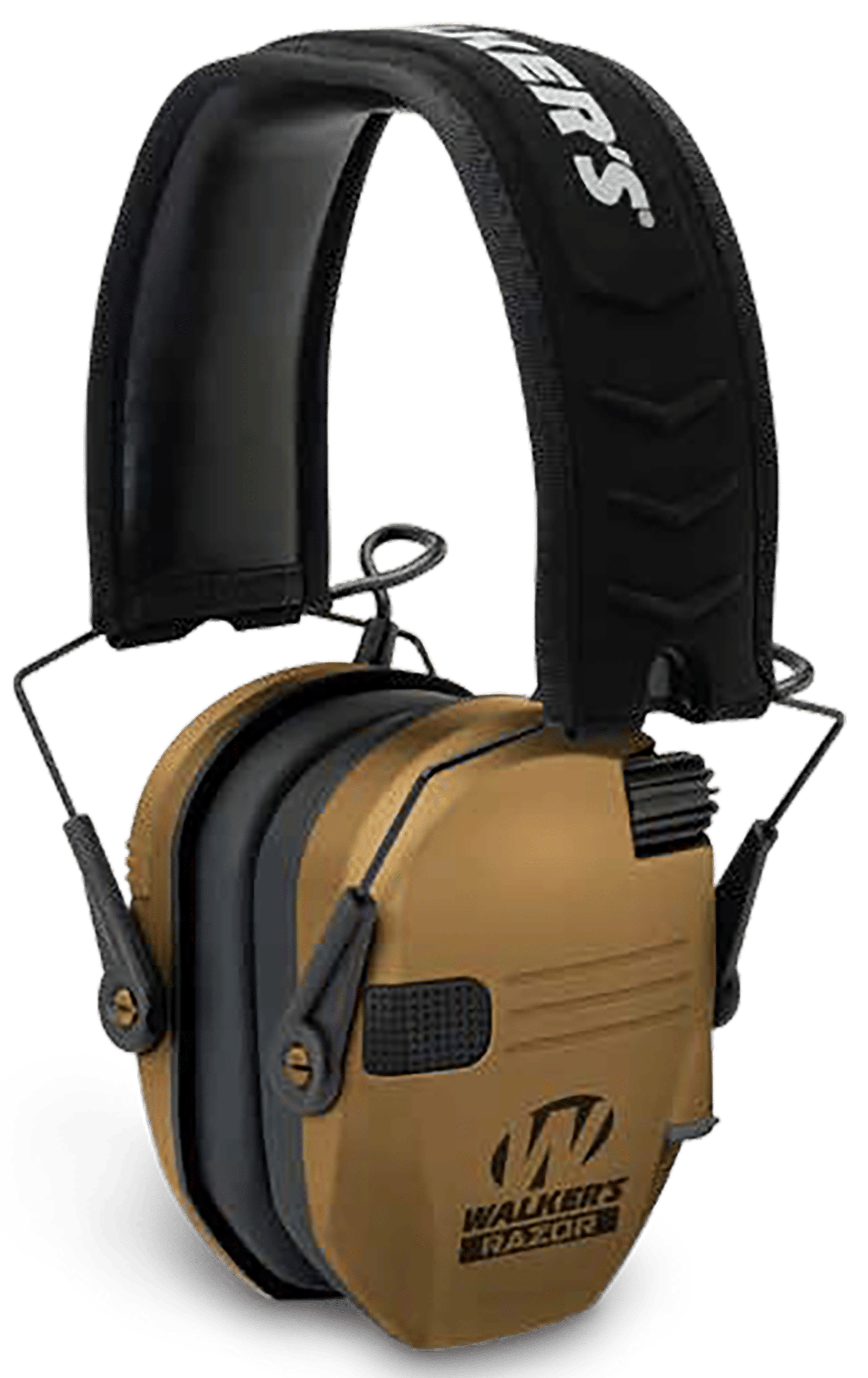 Walker's GWPRSEMBB Razor Slim Electronic Muff 23 dB Over the Head Battle Brown/Black Polymer