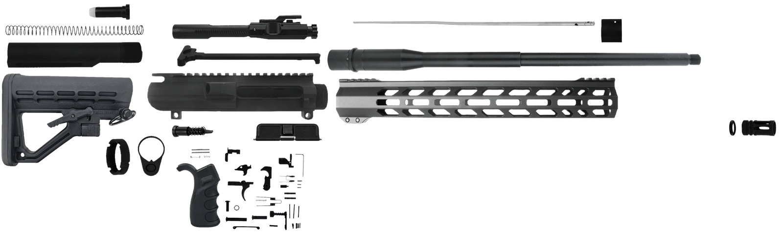 TacFire SSRK308LPK20BN AR Build Kit  Sports South Exclusive 308 Win AR-10 Black Nitride 5/8"x24