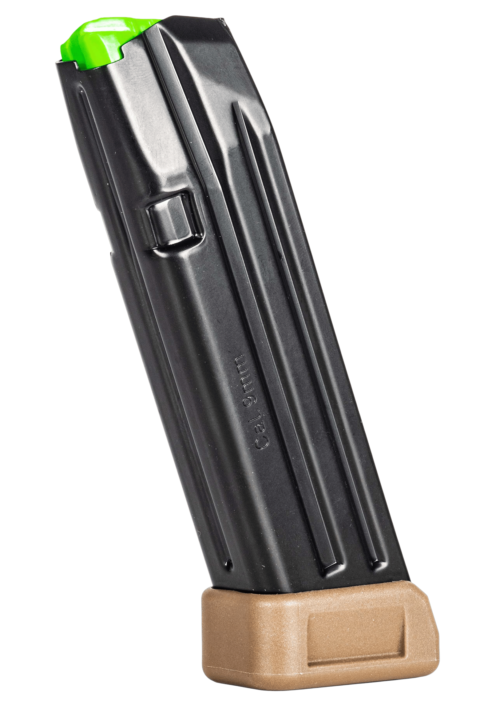 Mec-Gar MGG172005A Glock 17 20rd Extended 9mm Luger, Black Carbon Steel w/Flat Dark Earth Floorplate
