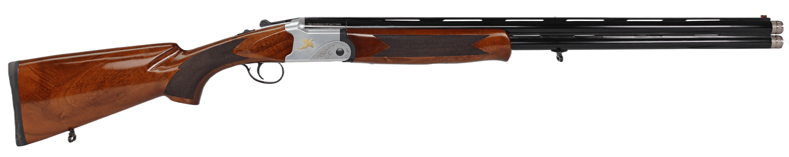Iver Johnson Arms IJ60020LW28S IJ600 Lightweight Full Size 20 Gauge Break Open 3" 2rd 28" Black Over/Under Vent Rib Barrel, Silver Engraved Aluminum Receiver, Fixed Walnut Wood Stock, Ambidextrous