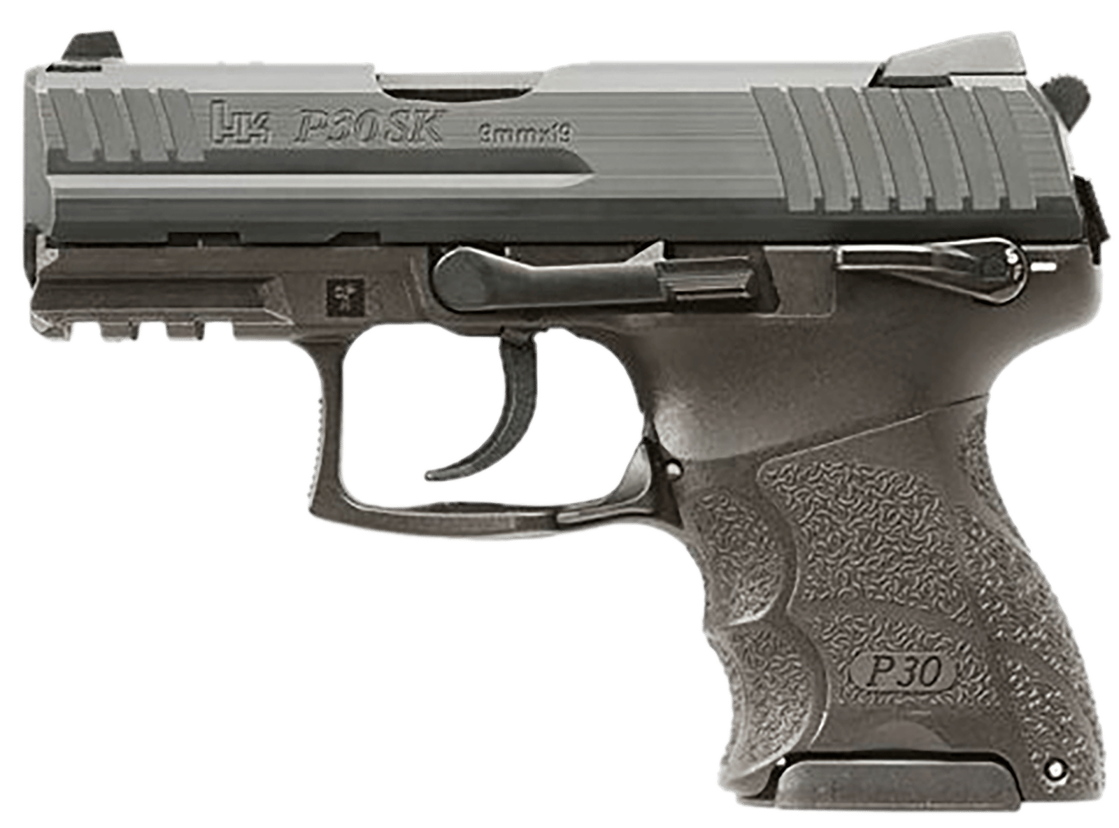 HK 81001109 P30SK V3 Sub-Compact Frame 9mm Luger 12+1/15+1 3.27" Steel Barrel, Black Cerakote Serrated Steel Slide, Black Polymer Frame w/Picatinny Rail, Ambidextrous