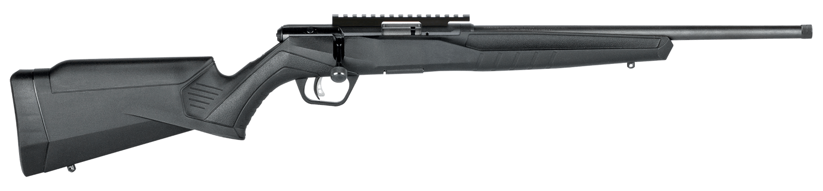 Savage Arms 70803 B Series FV-SR Full Size 17 HMR 10+1 16.25" Matte Black Heavy Threaded Barrel, Matte Black Picatinny Rail Carbon Steel Receiver, Matte Black Fixed Synthetic Stock, Right Hand