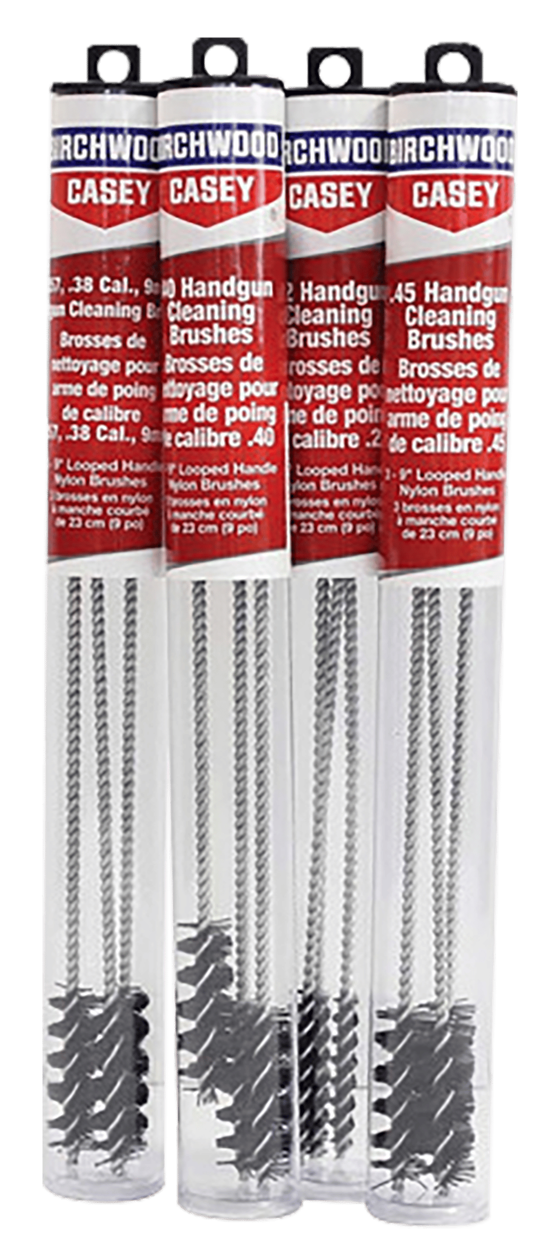 Birchwood Casey 41212 Cleaning Brushes Handgun Looped 45 Cal 9" Nylon 3 Pack