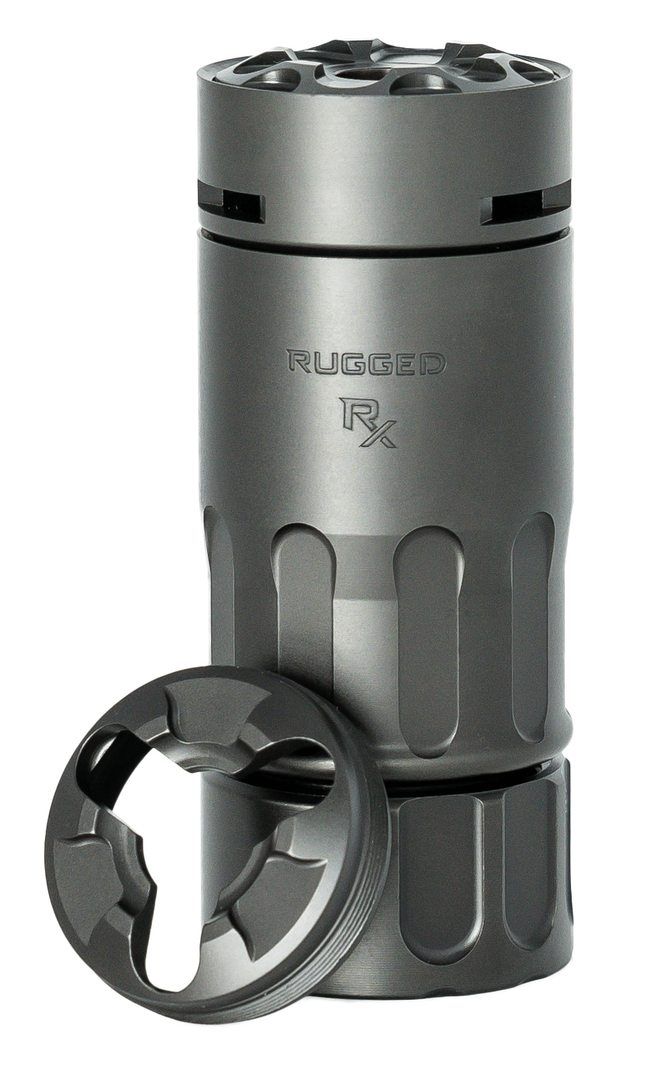 Rugged Suppressors RX001 RX Blast Diverter/Brake Black Nitride Stainless Steel, Dual Taper Locking System Adapter, Muzzle Caps Included