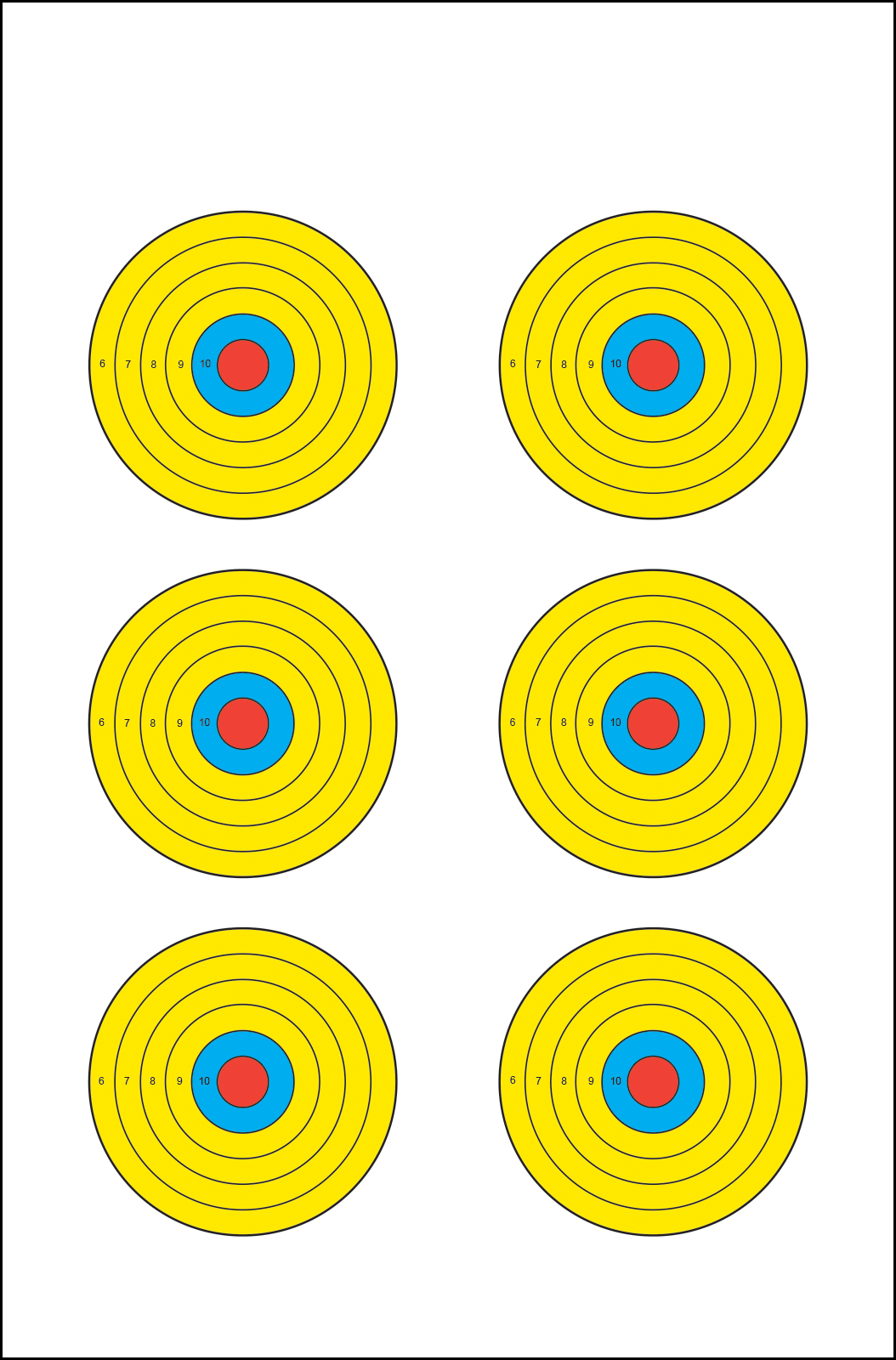 Action Target PRBE6100 High Visibility  Bullseye Paper 17.50" x 23" Multi-Color 100 Per Box