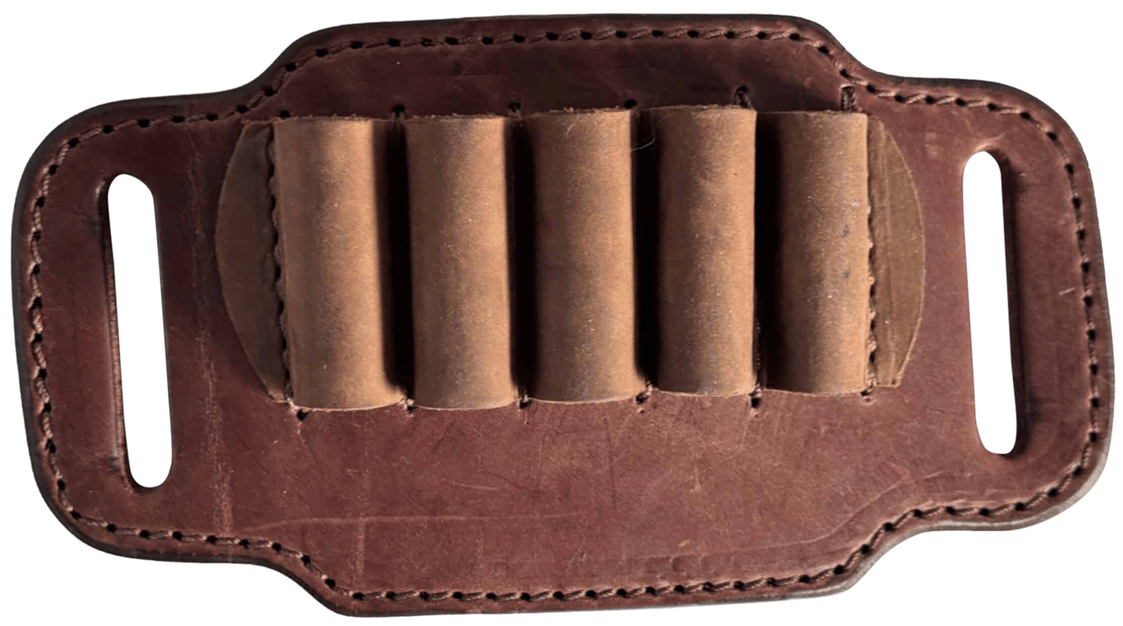 1791 Gunleather HNTABS12BRWA Ammo Belt Slide Brown Leather 12 Gauge