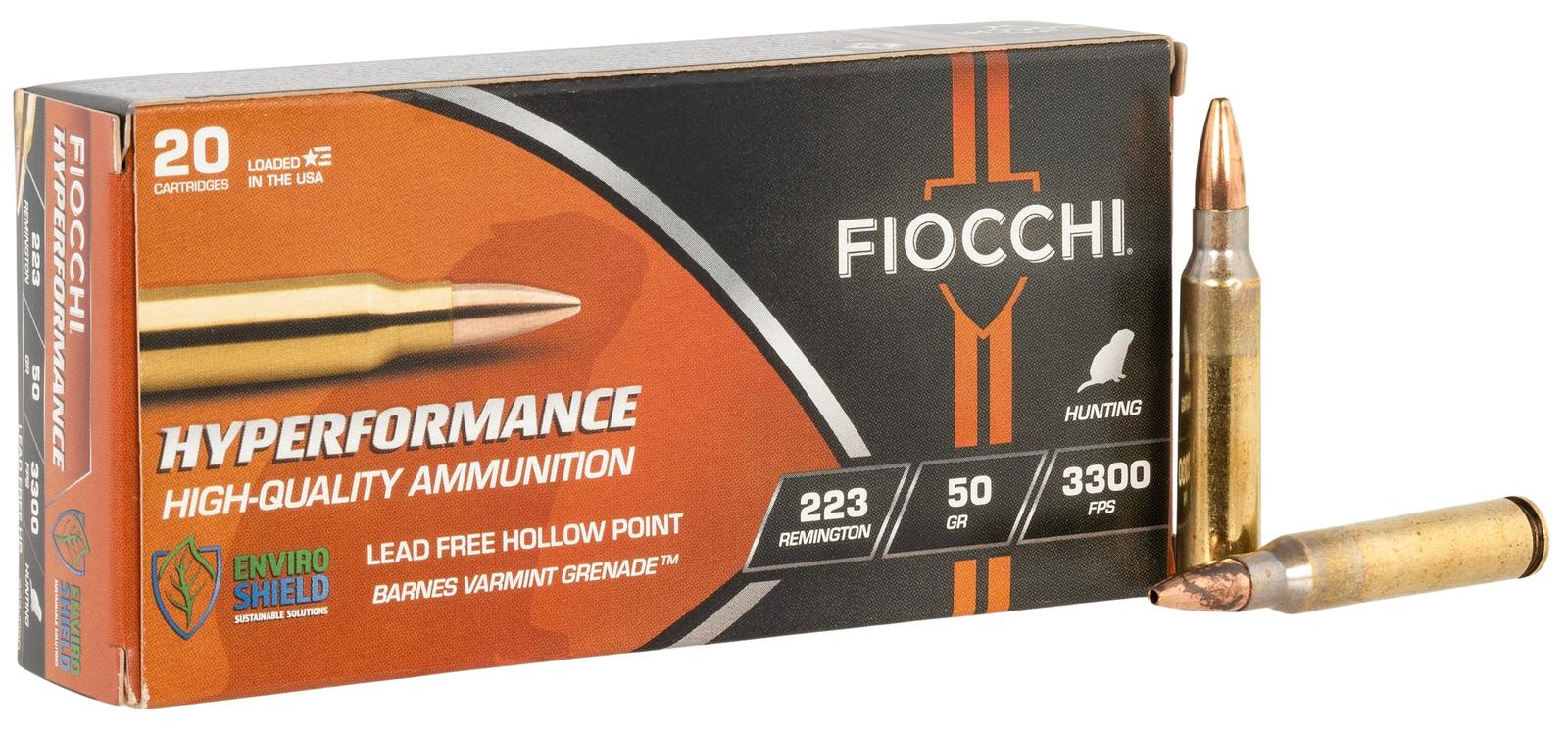 Fiocchi 223VG20 Hyperformance  223Rem 50gr 20 Per Box/10 Case