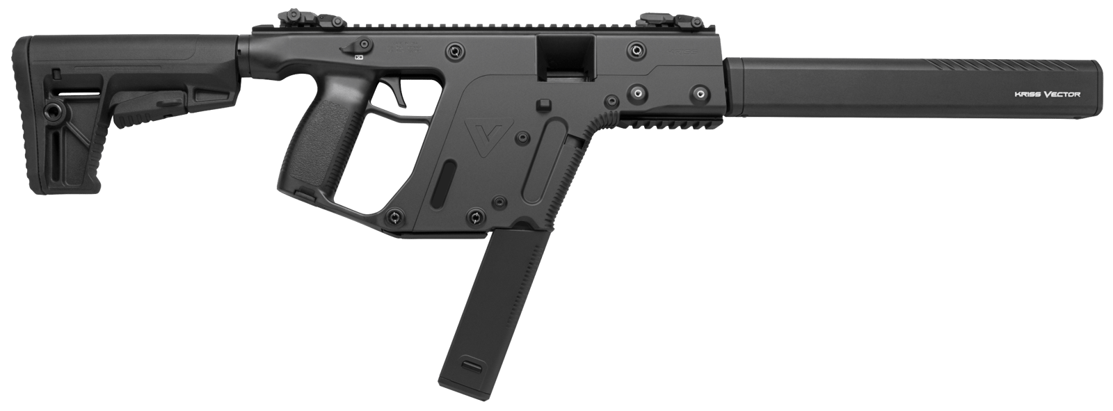 Kriss USA KV10CBL20 Vector CRB G2 10mm Auto 33+1 16" Black Chrome Moly Barrel, Black Polymer Receiver, Black Synthetic 6 Position Stock Black, Polymer Grip