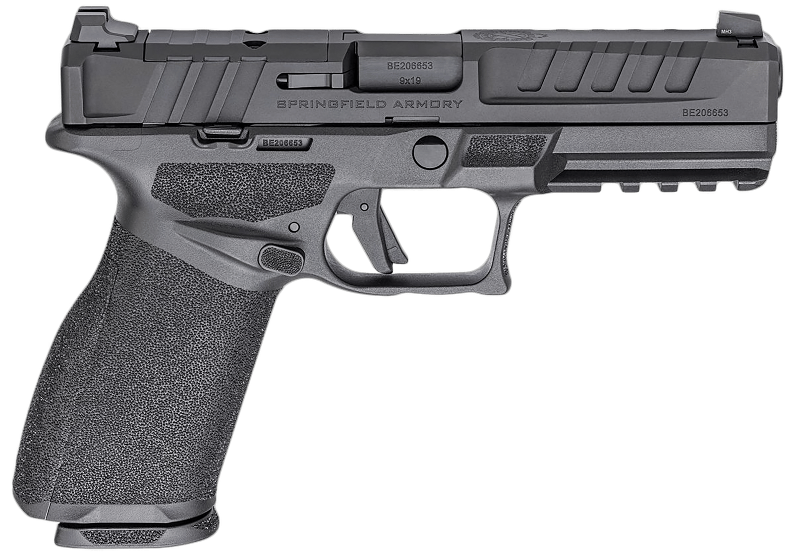 Springfield Armory EC9459BU15 Echelon  Full Size 9mm Luger 15+1 4.50" Black Melonite Steel Barrel & Steel Optic Ready/Serrated Slide, Black Polymer Frame w/Picatinny Rail, Textured Grip, Ambidextrous