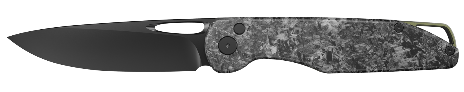 Outdoor Edge KN1C Kaytan  3.30" Drop Point Plain Black Oxide 8Cr13MoV SS Blade Carbon Fiber Handle