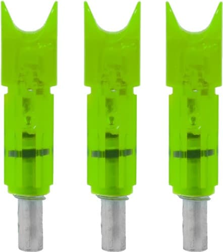 LUMENOK GOLD TIP LIGHTED NOCK FOR BOLT CRESCENT GREEN 3PK