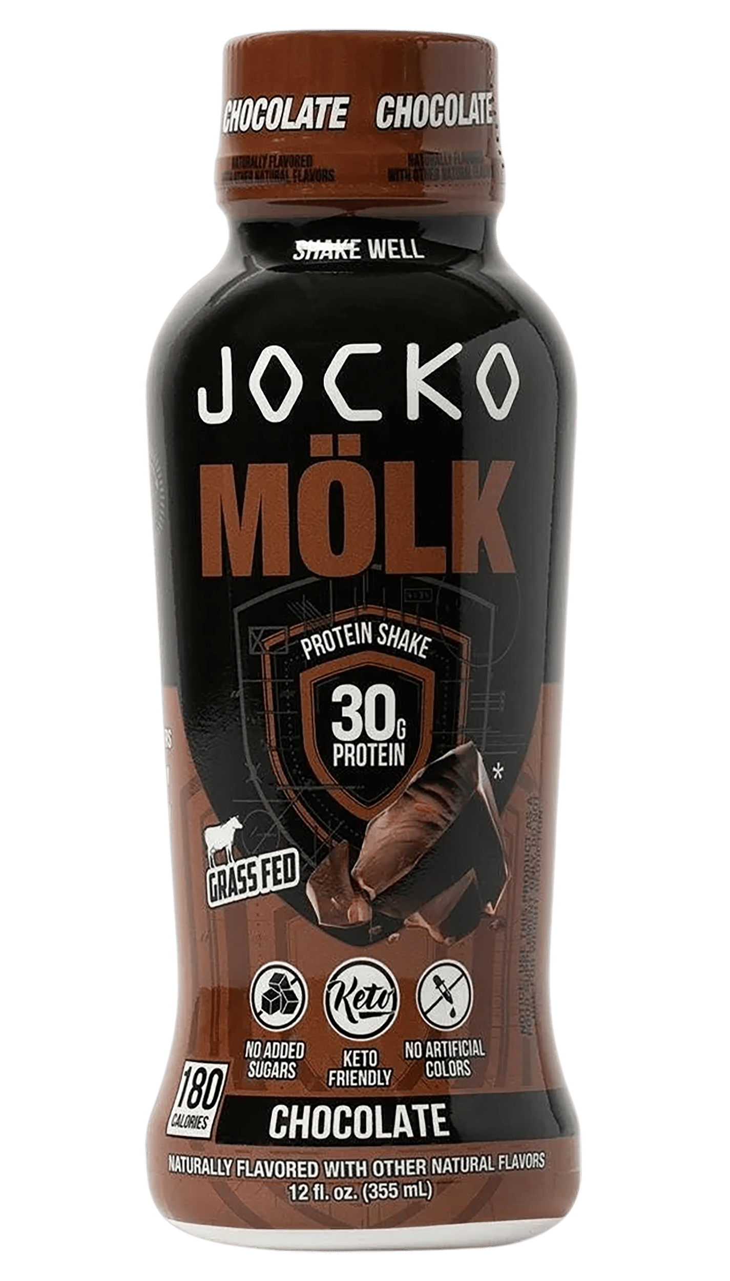 Jocko Fuel 29092 Chocolate Protein Shake 12oz 12Pack