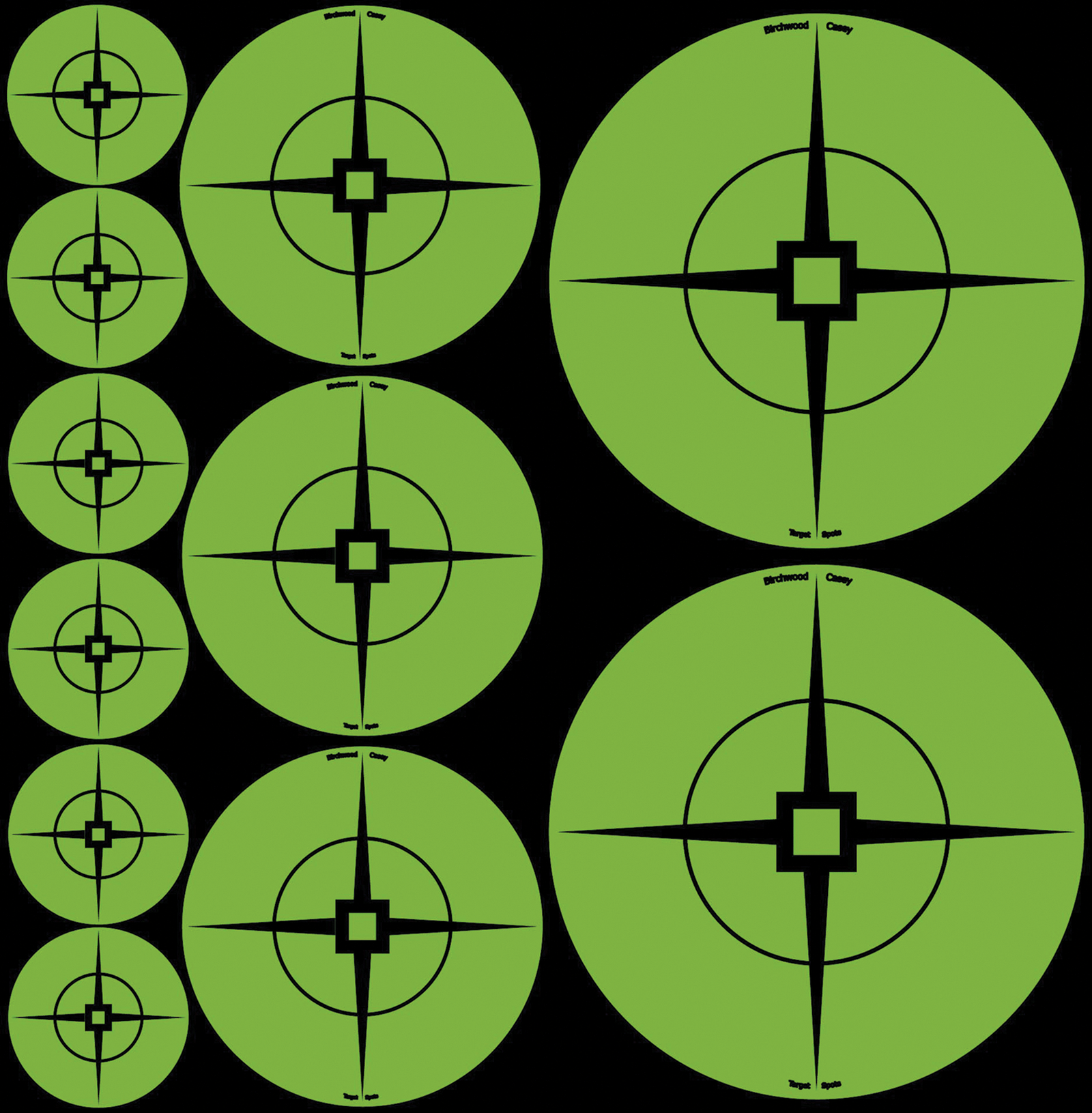 Birchwood Casey 33938 Target Spots  Self-Adhesive Paper Black/Green Crosshair 60 Pack