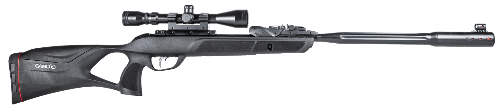 Gamo 6110063354 Swarm Fusion 10X Gen 3 Gas Piston 177 10rd Shot Black Black Fluted Steel Barrel Black Receiver Black All Weather Lightweight Thumbhole Stock Scope 3-9x40mm