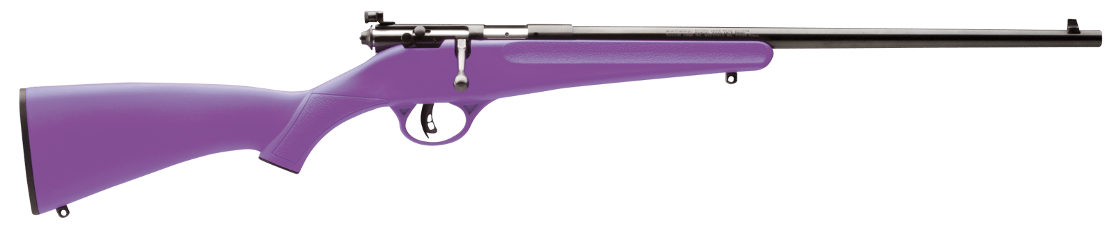 Savage Arms 13783 Rascal  Youth 22 LR 1rd 16.13" Matte Black Sporter Barrel, Matte Black Carbon Steel Receiver, Purple Fixed Synthetic Stock, Right Hand