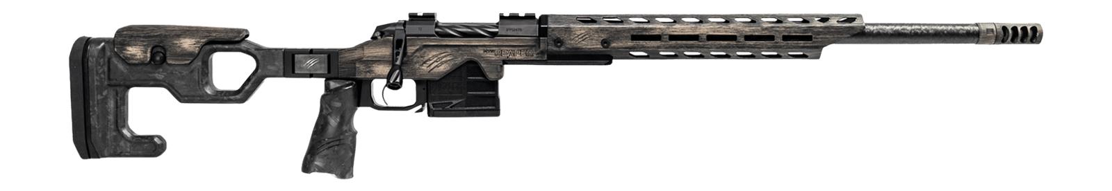 Fierce Firearms REPMT22CM18DB Reaper MTN 2.0 22 Creedmoor 3+1 18" Carbon Fiber Match Grade Threaded Barrel, Distressed Bronze Cerakote Titanium Drilled & Tapped Receiver, M-LOK Handguard, Magnesium Fo