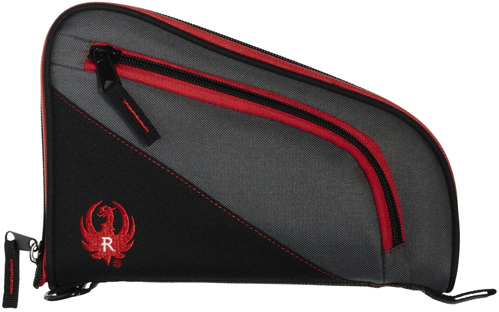 Ruger 27401 Tucson Handgun Case Black/Red/Gray Lockable Zippers