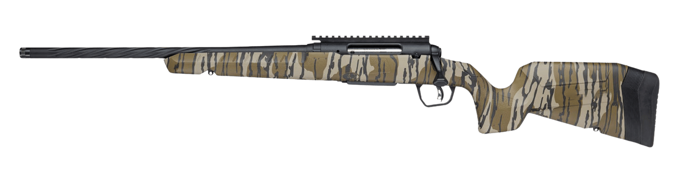 Savage Arms 33324 Axis 2 Pro 25-06 Rem 4+1 20" Black Cerakote Carbon Steel Spiral Fluted Threaded Barrel & Receiver w/Picatinny Rail, Mossy Oak Original Bottomland Fixed w/Pistol Grip Synthetic Stock,