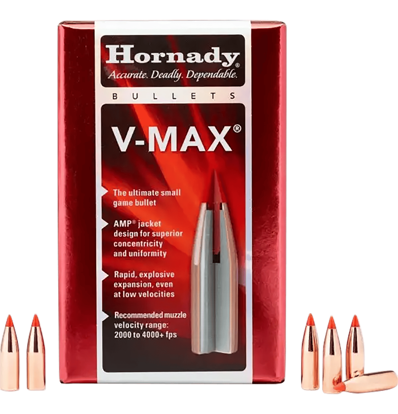 Hornady 22420 V-Max  6mm .243 75 gr V Max 100 Per Box/ 40 Case