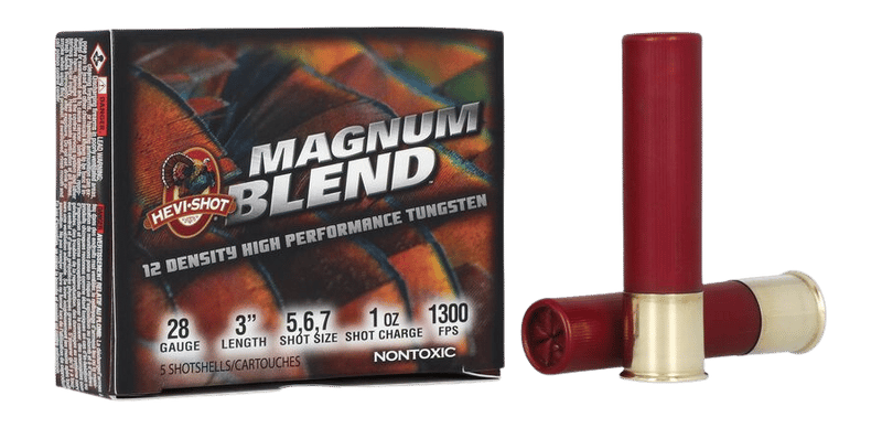 HEVI-Shot HS28567 HEVI-18 TSS Turkey 28Gauge 3" 1 1/4oz Tungsten 5/6/7Shot 5 Per Box/10 Case