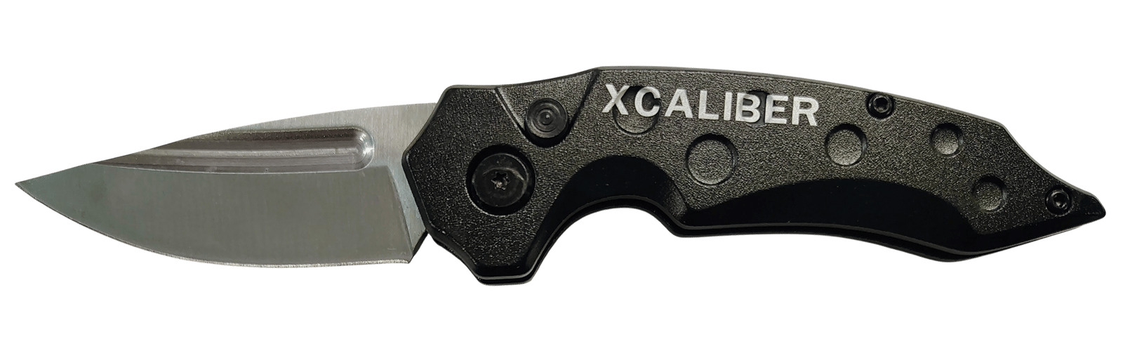 Xcaliber Knife Company  Switch Blade  2.41" Folding Drop Point Plain Stainless D2 Steel Blade. 4.15" Aluminum Handle