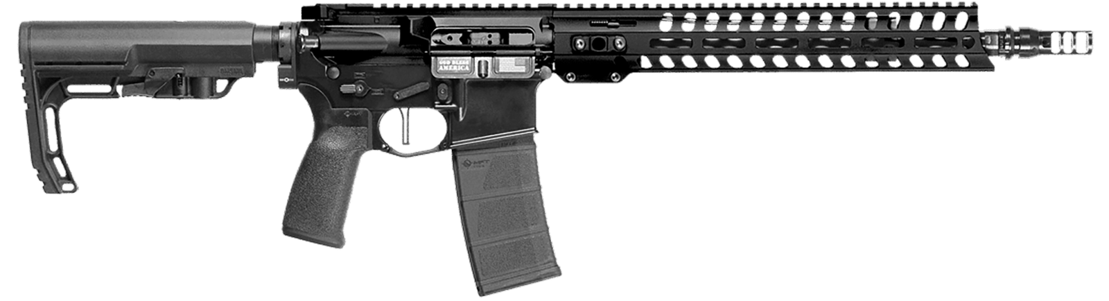 Patriot Ordnance Factory 02048 Minuteman  300 Blackout 30+1 13.75" Black Nitride Barrel/ Black Aluminum Receiver Picatinny Rail