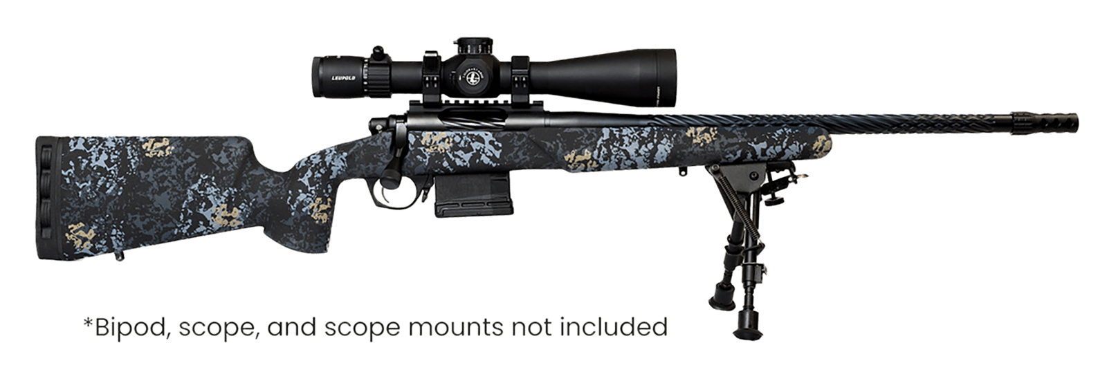 Horizon Firearms RF017S221814T19 Vandal Prime 22 Creedmoor 18" Black Spiral Fluted Threaded Barrel, Drilled & Tapped Receiver, Textured Iota EKO Carbon Fiber Stock