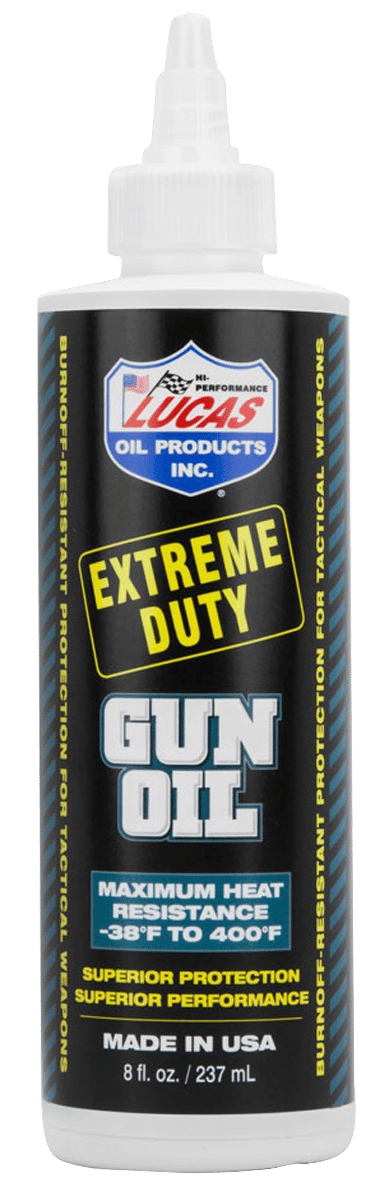 Lucas Oil 10870 Extreme Duty Gun Oil Against Heat, Friction, Wear 8 oz Squeeze Bottle