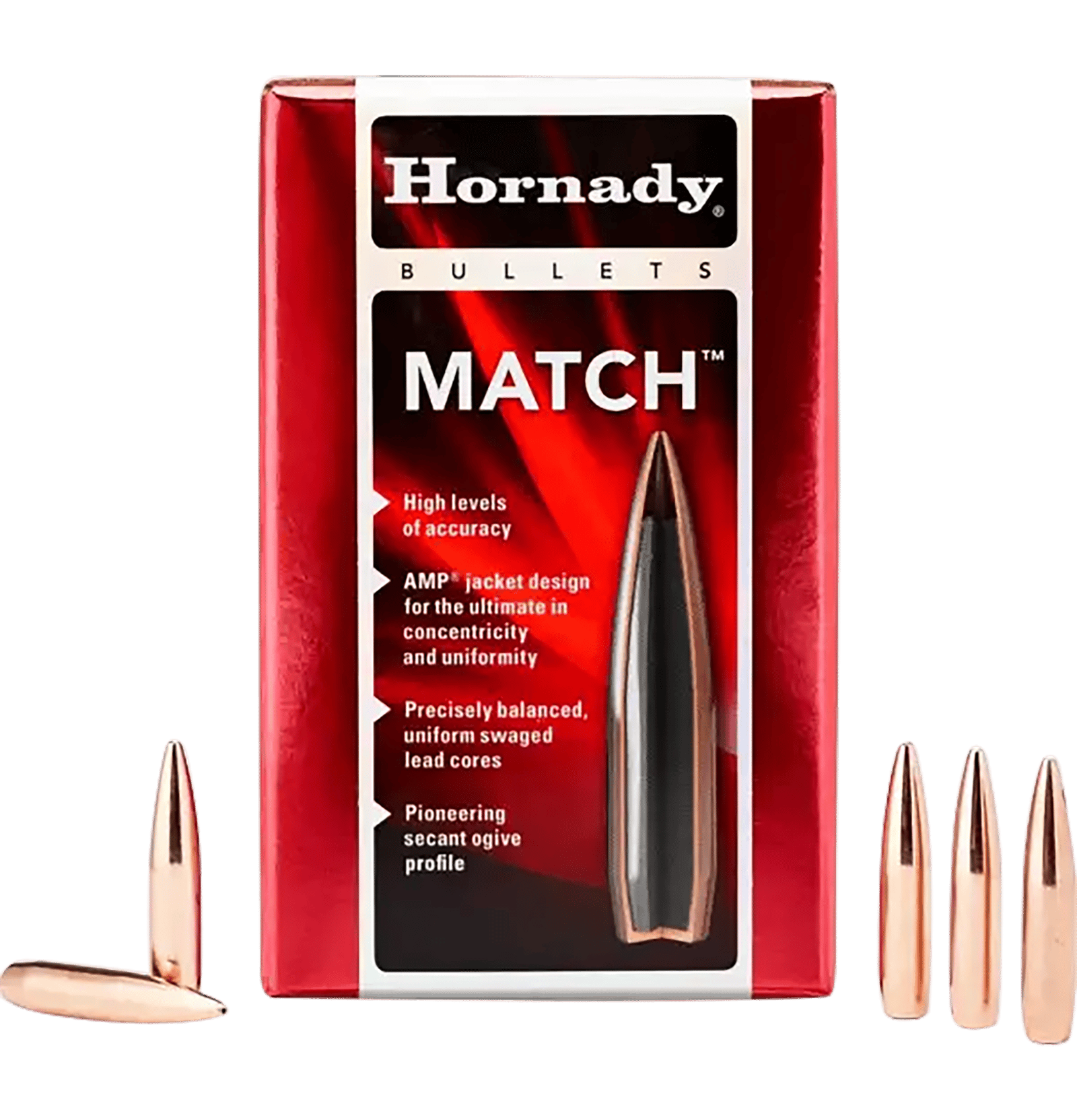 Hornady 2458 Match  6mm .243 105 gr Hollow Point Boat Tail Match 100 Per Box/ 25 Case