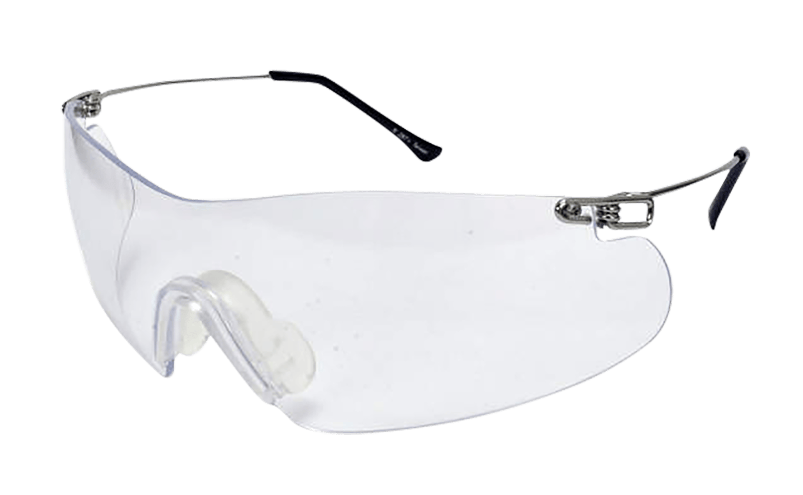 Radians CP5710CS Clay Pro Shooting Glasses Adult Clear Lens Wraparound Silver Frame