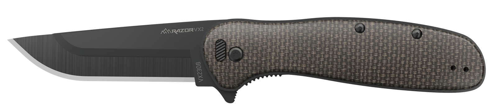 Outdoor Edge VX230DC Razor VX2  3" Folding Plain 420J2 SS Blade Brown/Burlap