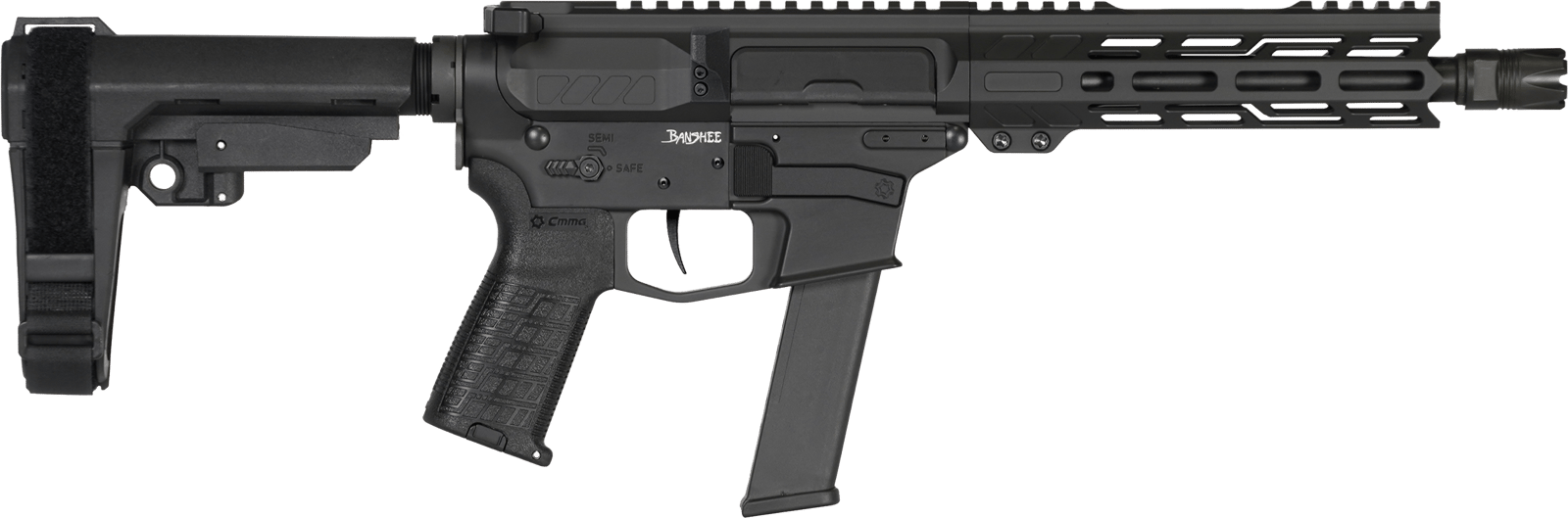 CMMG 40A330FAB Banshee MKGS 40 S&W 22+1 8" Black Nitride Medium Taper Threaded Barrel, EML 7" M-LOK Handguards, Black Armor Cerakote Aluminum Picatinny Rail Receiver, CMMG Zeroed Grips, Ambidextrous