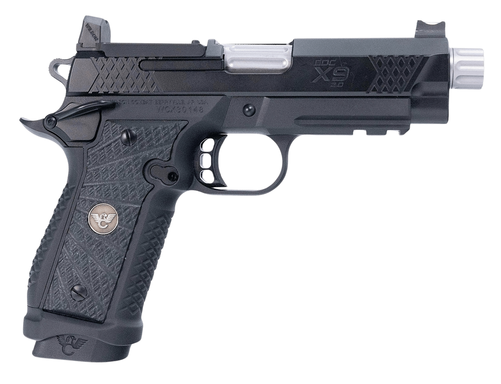 Wilson Combat  EDC XP 2.0 9mm Luger 18+1 4" Threaded Barrel, Optic Cut/Serrated Slide