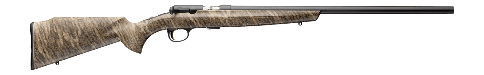 Browning 025259204 T-Bolt Target/Varmint SR 22 WMR 10+1 22" Matte Blued Threaded Barrel, Blue Polished Steel Drilled & Tapped Receiver, Mossy Oak Bottomland Monte Carlo Synthetic Stock, Right Hand