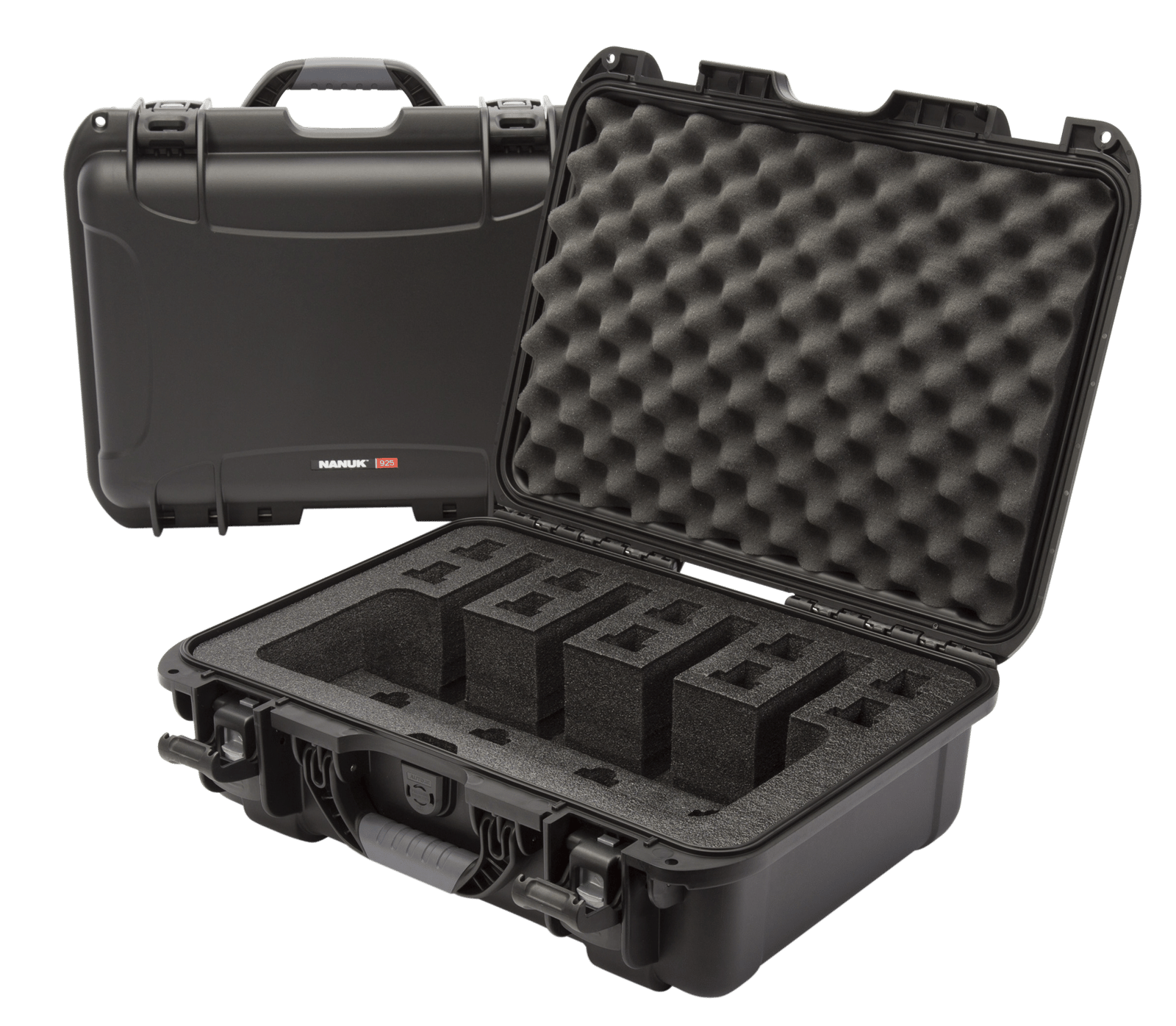 Nanuk 9254UP1 925 4 UP Pistol Case Waterproof Black Resin w/ Closed-Cell Foam Padding 17" L x 11.80" W x 6.40" H Interior Dimensions