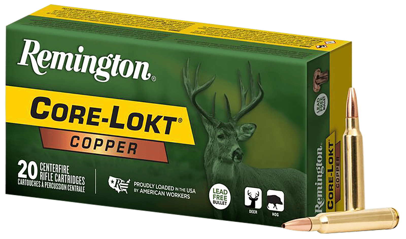 Remington Ammunition R27858 Core-Lokt Copper 300WinMag 180gr Copper Hollow Point 20 Per Box/10 Case