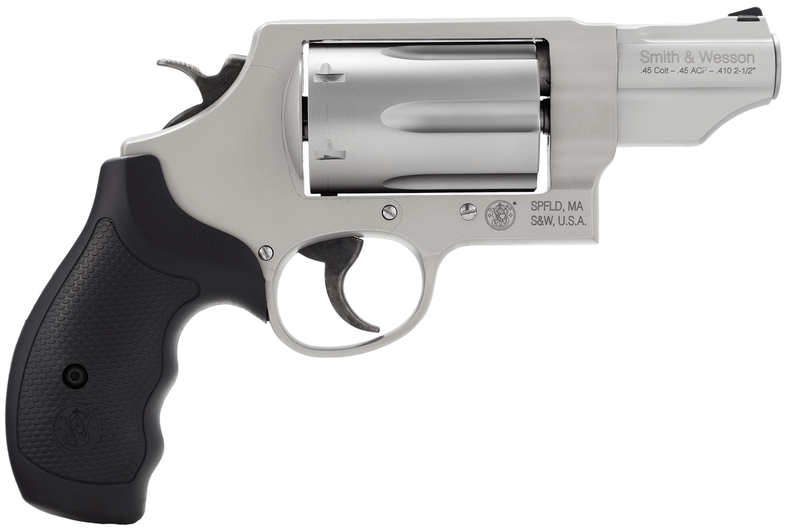 Smith & Wesson 160410 Governor  45 Colt (LC) Or 2.50" 410 Gauge, 2.75" Stainless Barrel, 6rd  Stainless Cylinder, Matte Silver Scandium Alloy Z-Frame, Black Polymer Grip