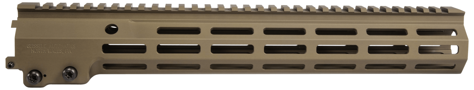 Geissele Automatics 05650S Super Modular Rail MK16 13.50" M-LOK, Desert Dirt Aluminum for AR Platform, Barrel Nut Included