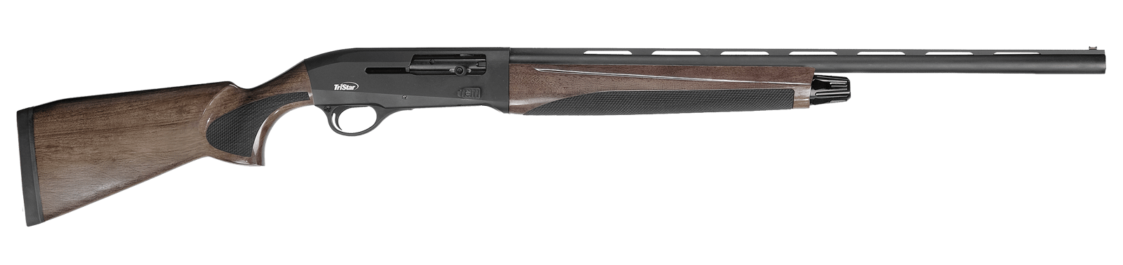 TriStar 20236 Raptor II  Youth 20 Gauge Semi-Auto 3" 5+1 24" Black Vent Rib Steel Barrel, Black Steel Receiver, Fixed Walnut Synthetic Stock