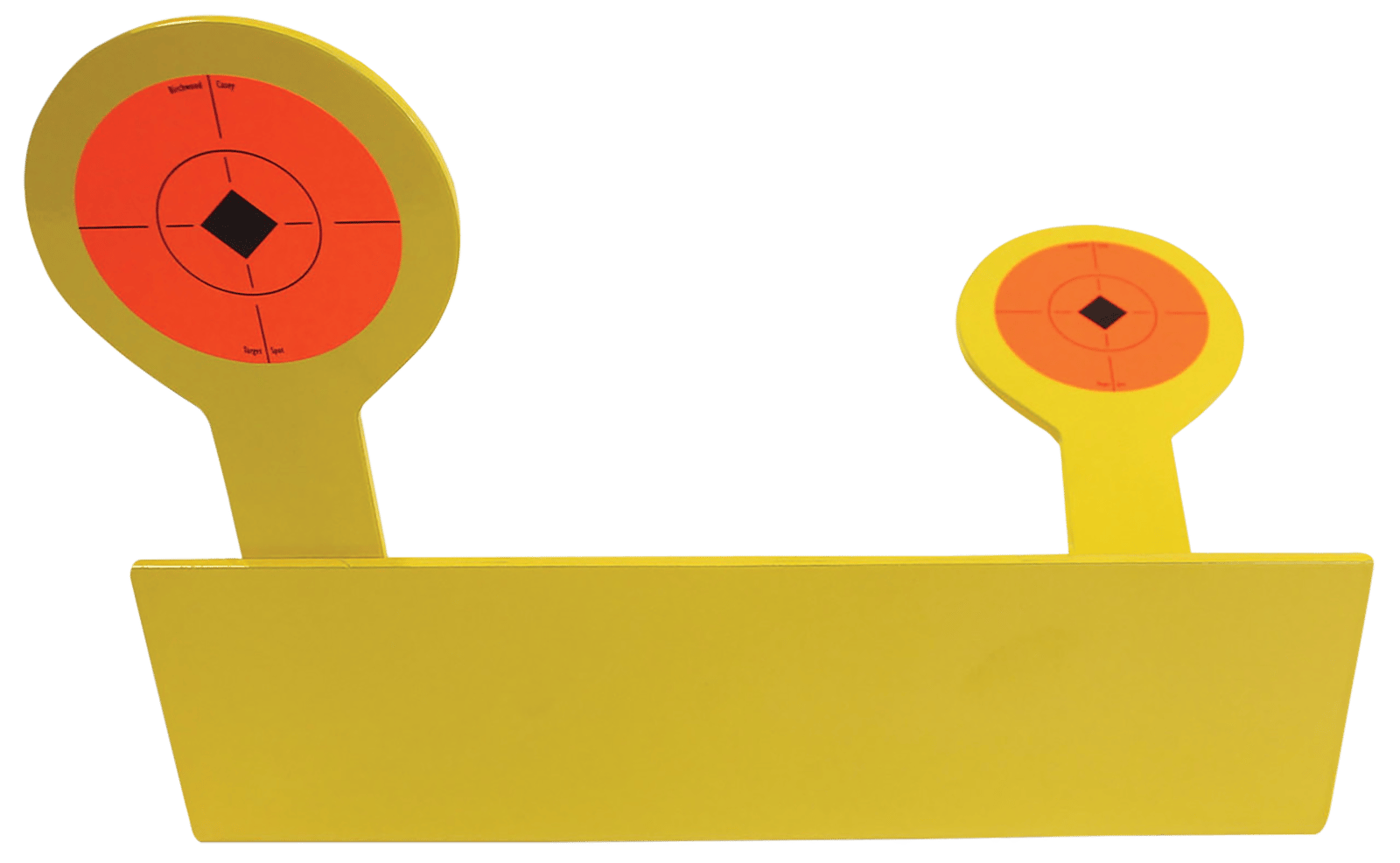 Birchwood Casey 47522 World of Targets Bushwacker Rimfire Pistol/Rifle Black/Orange AR400 Steel Circle w/Crosshair & Diamond